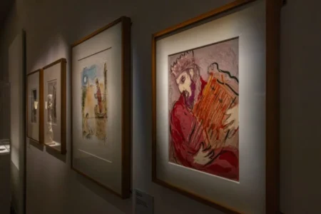 L'allestimento delle opere di Marc Chagall ad Aosta