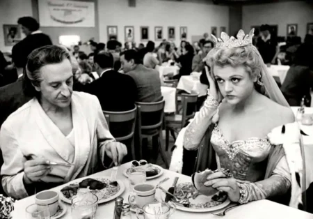 L'attrice Angela Lansbury con l'attore Basil Rathbone.
