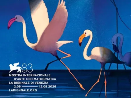 Il manifesto di Manuele Fior per l&rsquo;edizione 2026 della Mostra del cinema di Venezia